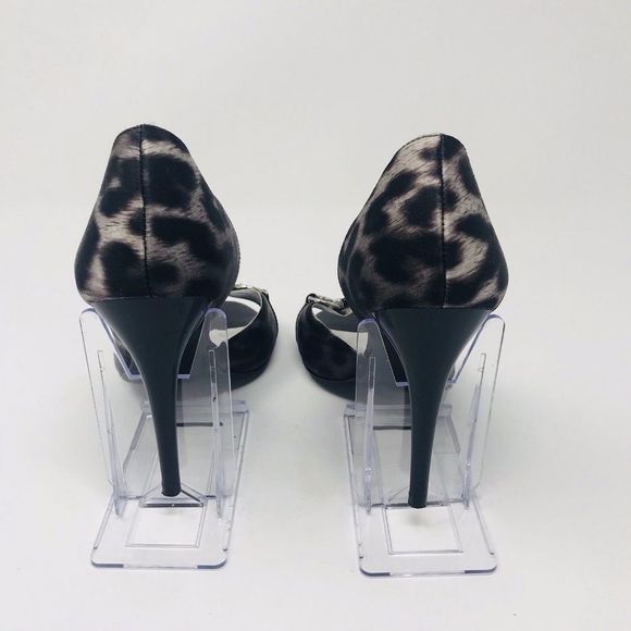 Carlos Santana Heels Leopard Print Satin Miracle - Picture 5 of 8